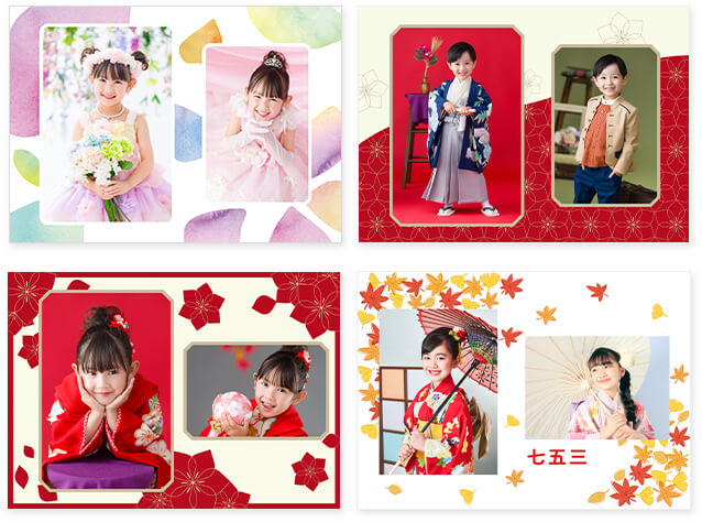 コラージュプリントデザイン例