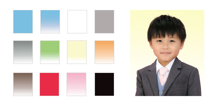 背景色、紙質が選べる