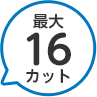 最大16カット