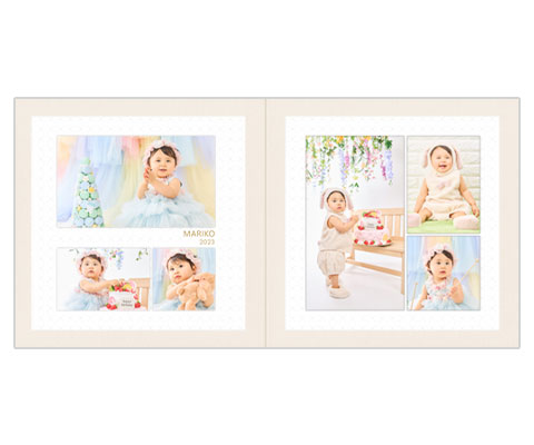 ふやせるアルバム用デザイン写真4面(12カット)