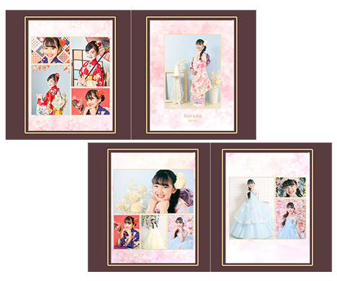 ふやせるアルバム用デザイン写真4面(12カット)