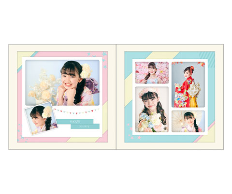 ふやせるアルバム用デザイン写真4面(12カット)