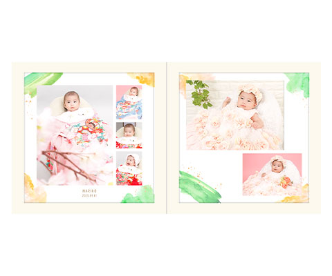ふやせるアルバム用デザイン写真4面(12カット)